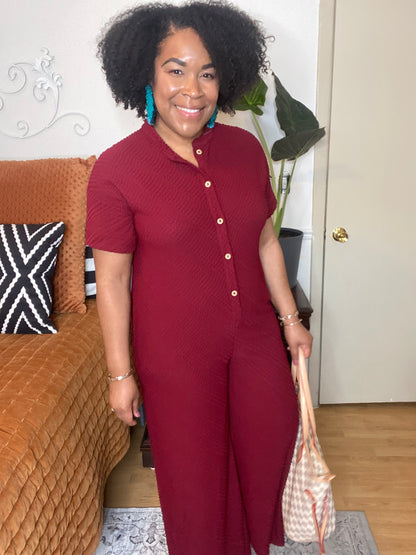 Burgundy Jumpsuit
