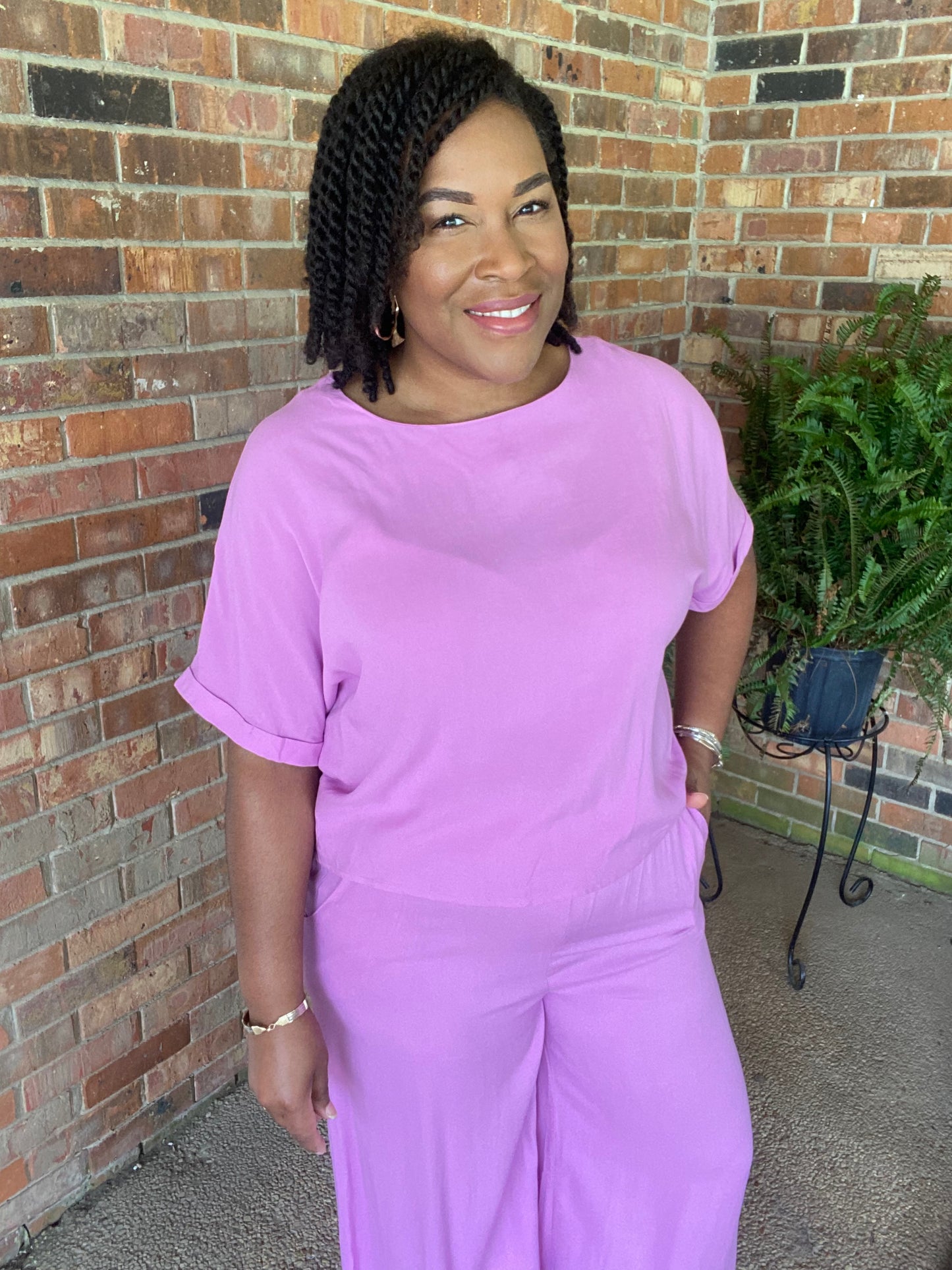 Mauve Woven Set