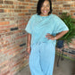 Blue Gray Acid Wash Set