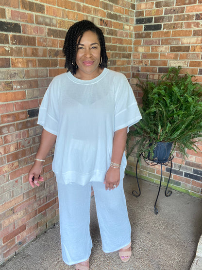 Pre-order: Textured Wide Leg Set