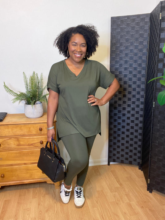 Dark Olive Lounge Set