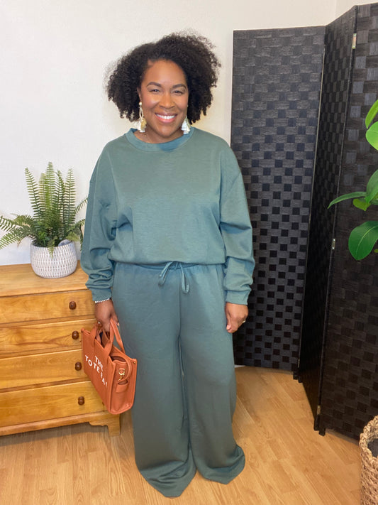Wide Leg Jogger Set (Plus)