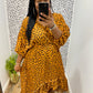 Camel Mix Hi Lo Dress