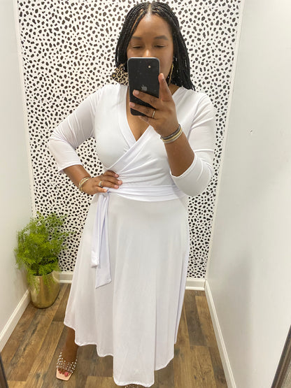 White Wrap Dress