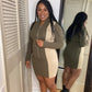 Color Block Body Con