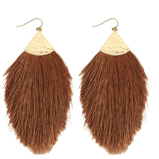 Brown Tassel Earrings