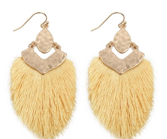 Mustard Tassel Earrings