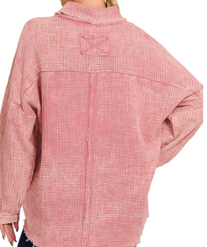 GAUZE BUTTON DOWN SHIRT