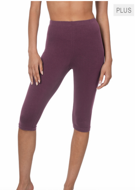Eggplant Capri Leggings