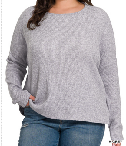 Gray Dolman Sweater