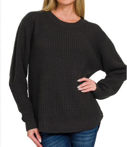 Black Round Neck Sweater