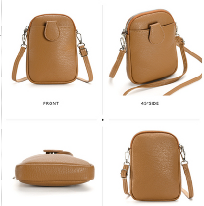 Camel  Vegan Leather Crossbody