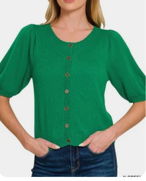 Puff Sleeve Cardigan