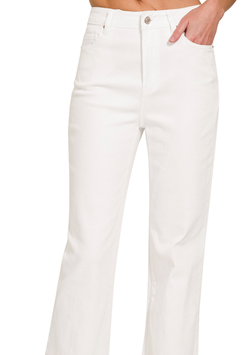 Frayed White Jeans