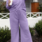 Preorder Textured Long Sleeve Top and Drawstring Pants Set