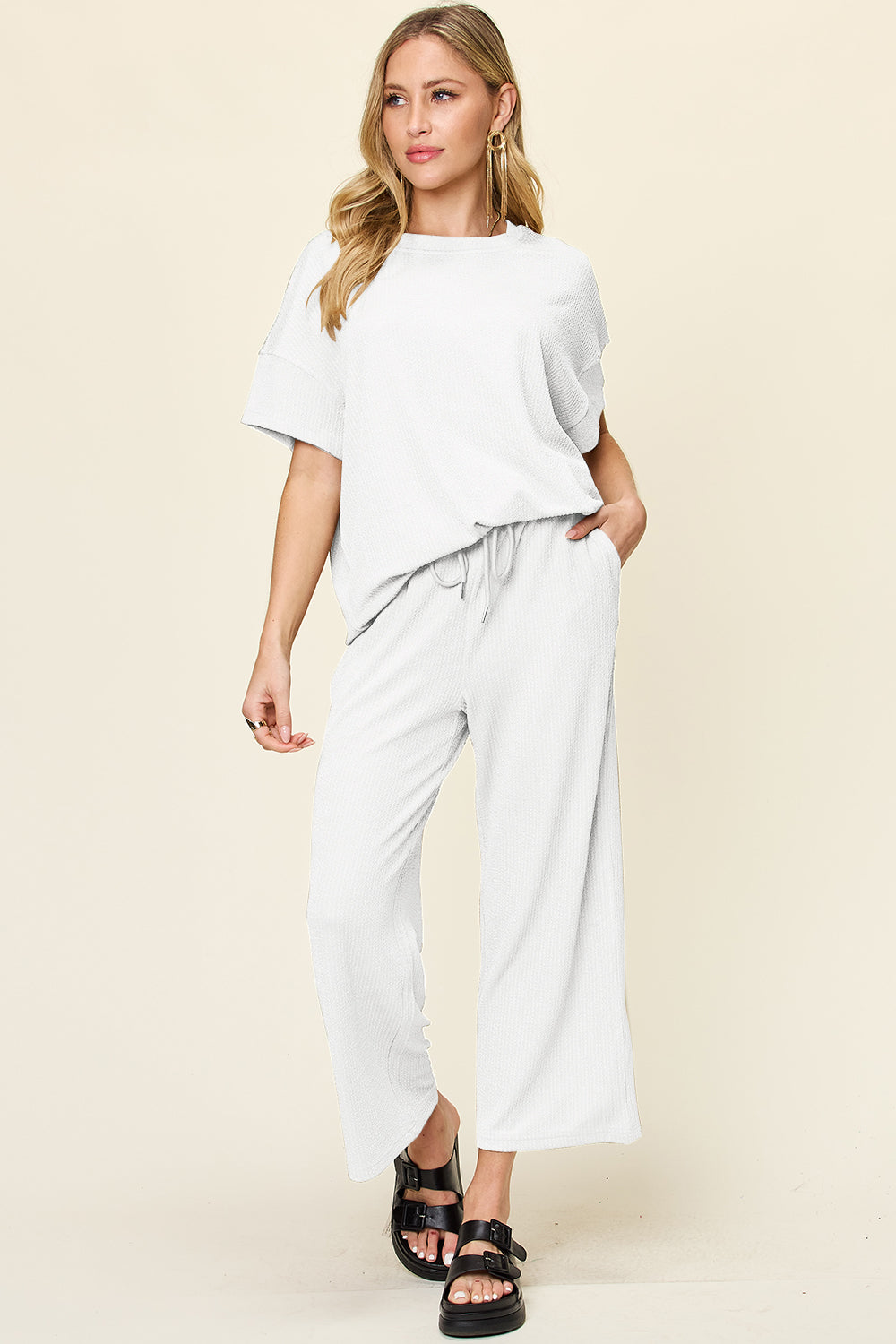 Pre-order: Textured Wide Leg Set