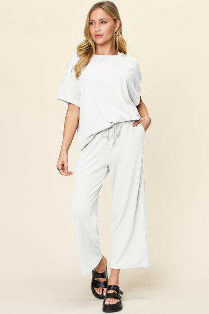 Pre-order: Textured Wide Leg Set