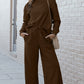 Preorder Textured Long Sleeve Top and Drawstring Pants Set