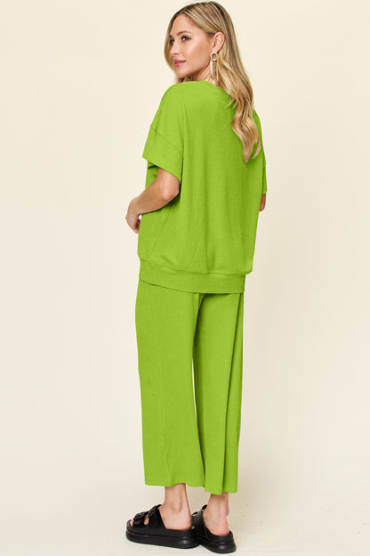 Pre-order: Textured Wide Leg Set