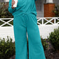 Preorder Textured Long Sleeve Top and Drawstring Pants Set