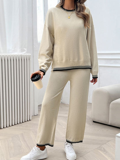 Preorder: Round Neck Sweater Set