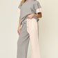 Preorder: Contrast Wide Leg Pants Set