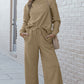 Preorder Textured Long Sleeve Top and Drawstring Pants Set