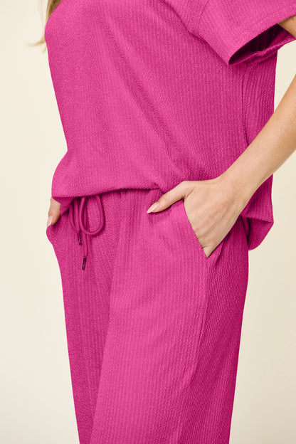 Pre-order: Textured Wide Leg Set