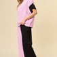 Preorder: Contrast Wide Leg Pants Set