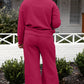 Preorder Textured Long Sleeve Top and Drawstring Pants Set