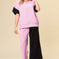 Preorder: Contrast Wide Leg Pants Set
