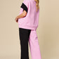 Preorder: Contrast Wide Leg Pants Set