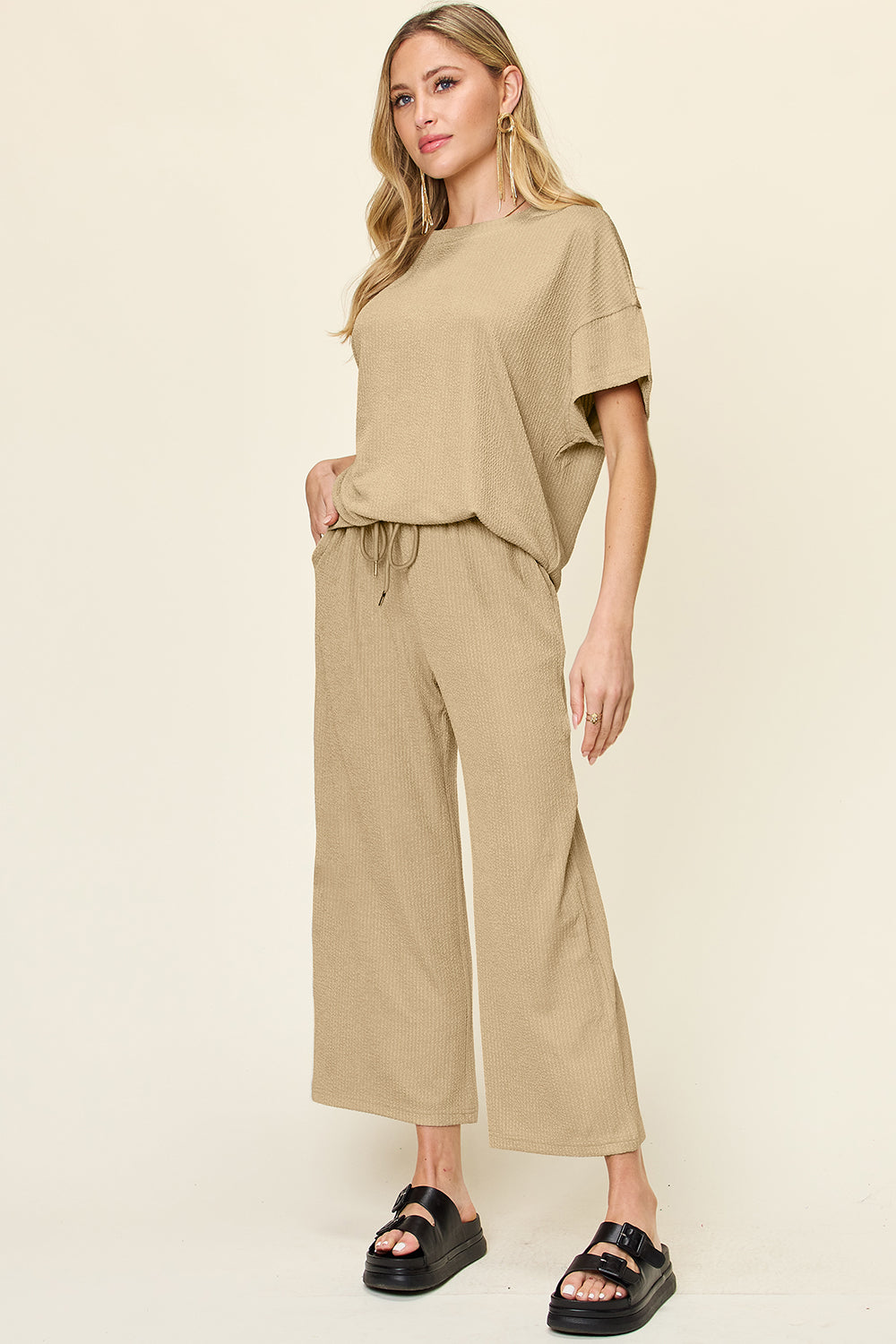 Pre-order: Textured Wide Leg Set