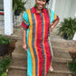 Stripe Multi Color Dress