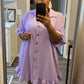 Ruffle Crinkle Dress - Lavender