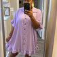 Ruffle Crinkle Dress - Lavender