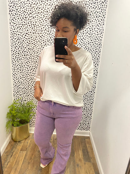 Purple Flare Jeans