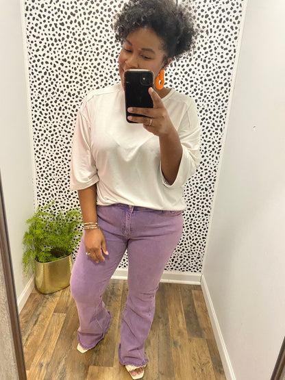 Purple Flare Jeans