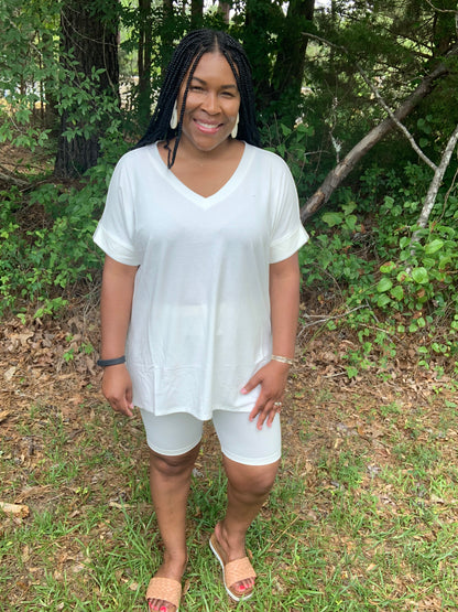 Coordinating Ivory Short Set (S-XL)