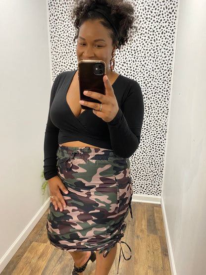 Camo Cargo Skirt