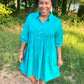 Emerald Green Tiered Dress