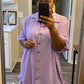 Ruffle Crinkle Dress - Lavender