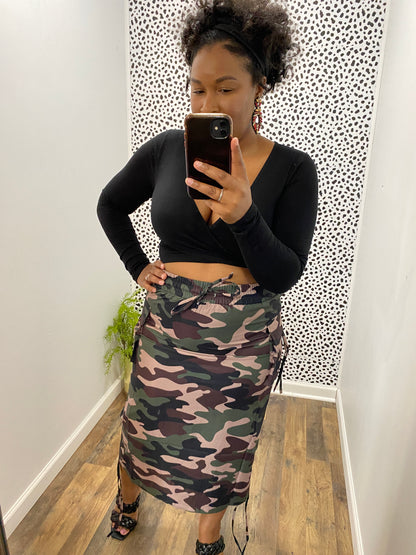 Camo Cargo Skirt