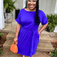 Bright Blue Belted Dress