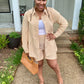 Long Sleeve Shirt and Short Set