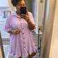 Ruffle Crinkle Dress - Lavender