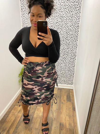 Camo Cargo Skirt