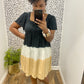 Linen Colorblock Dress