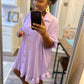 Ruffle Crinkle Dress - Lavender