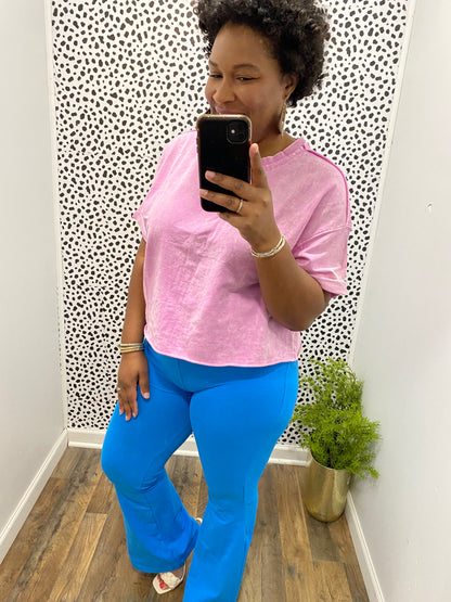 Sky Blue Flare Pants